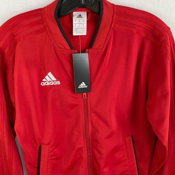ADIDAS Red Zip Up Track Jacket NWT - Picture 4 of 9
